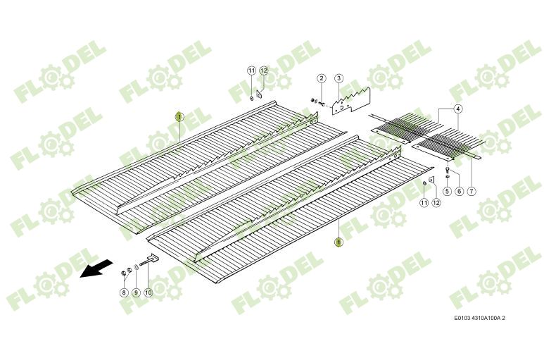 Plan inclinat galvanizat combina CLAAS 600464