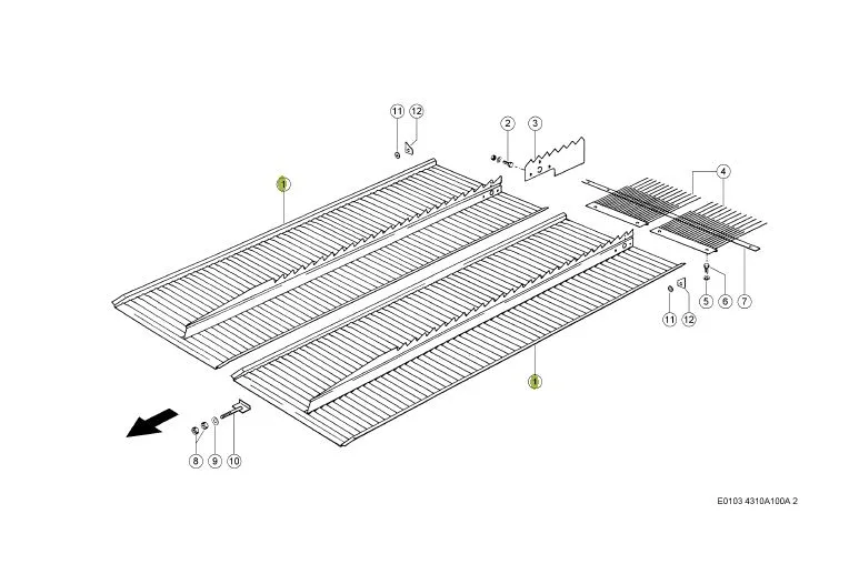 Plan inclinat galvanizat combina CLAAS 600464