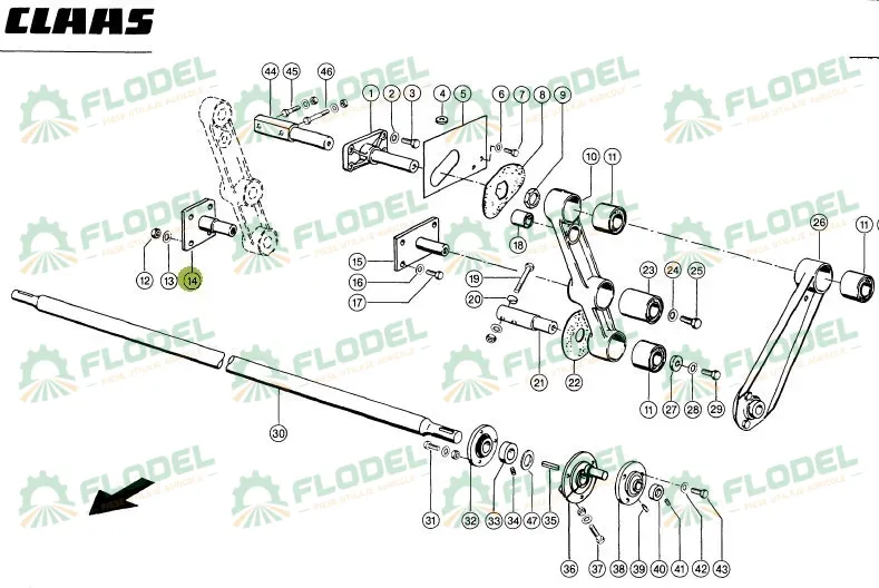 Suport casa sitelor combina CLAAS 647454