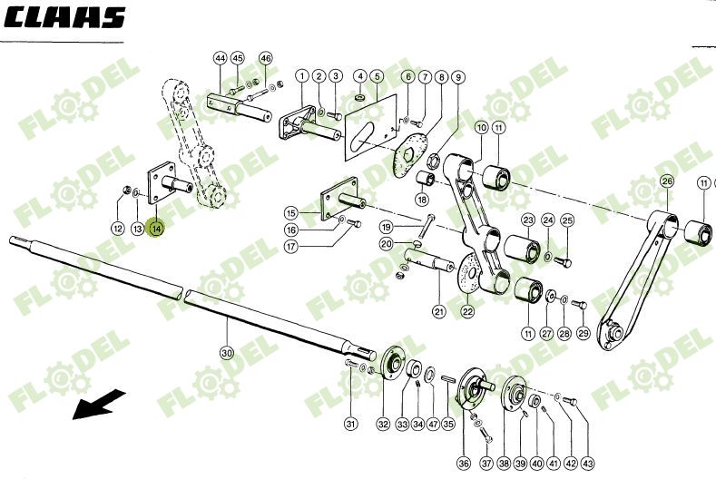 Suport casa sitelor combina CLAAS 647454