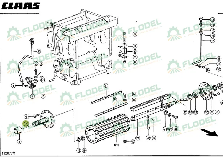 Ax cu flansa tocator de siloz CLAS JAGUAR 985714