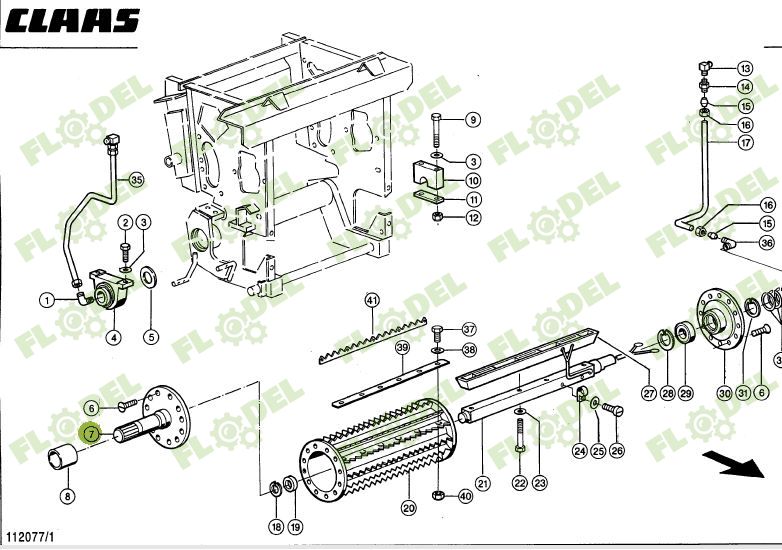 Ax cu flansa tocator de siloz CLAS JAGUAR 985714