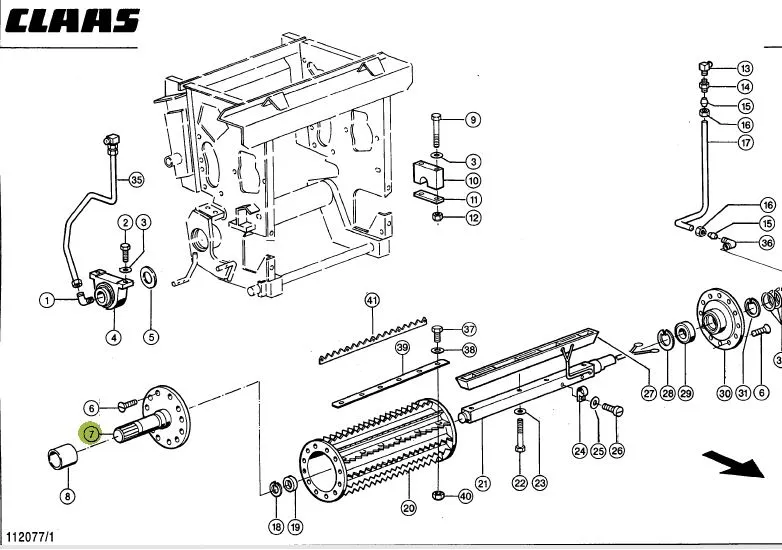 Ax cu flansa tocator de siloz CLAS JAGUAR 985714