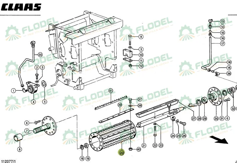 Valt alimentare combina de tocat siloz CLAAS JAGUAR 984346 Original CLAAS