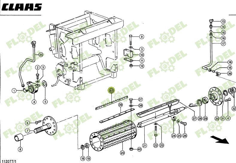 Bara dintata combina de tocat siloz CLAAS JAGUAR 986267
