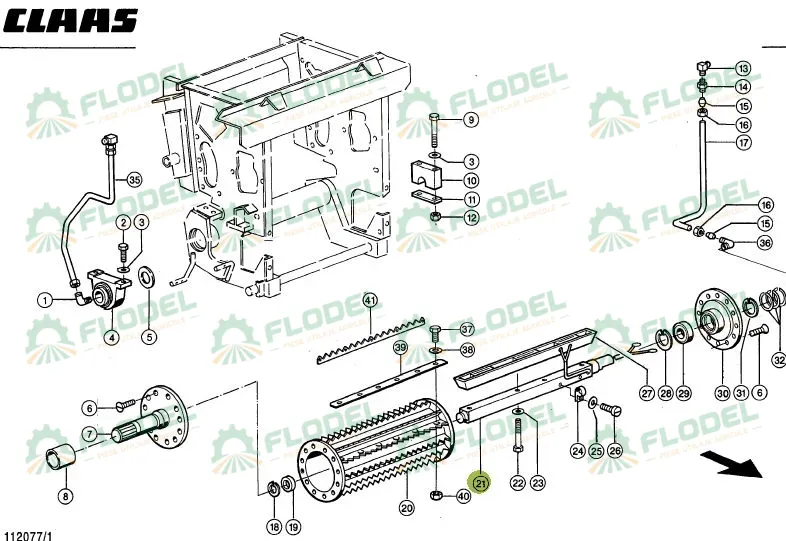 Ax patrat CLAAS JAGUAR 984355 Original CLAAS