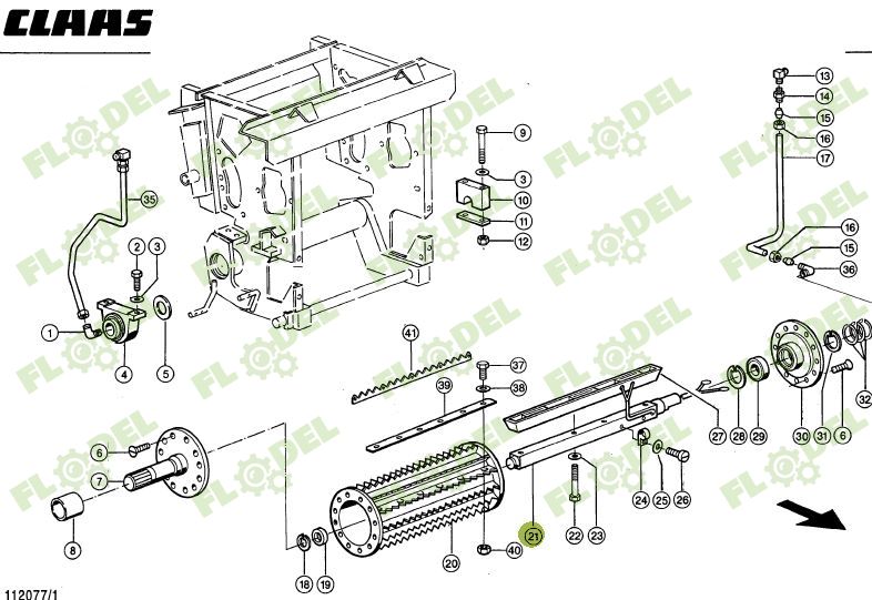 Ax patrat CLAAS JAGUAR 984355 Original CLAAS