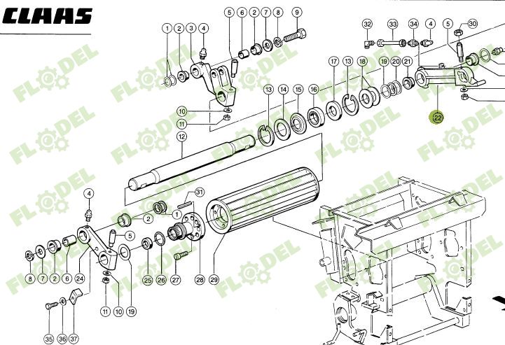 Brat valt presare CLAAS JAGUAR 984417 Original CLAAS