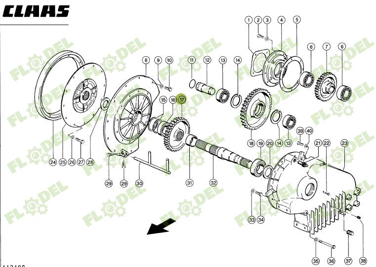 Pinion Z50 transmisie principala CLAAS JAGUAR 077479 Original CLAAS