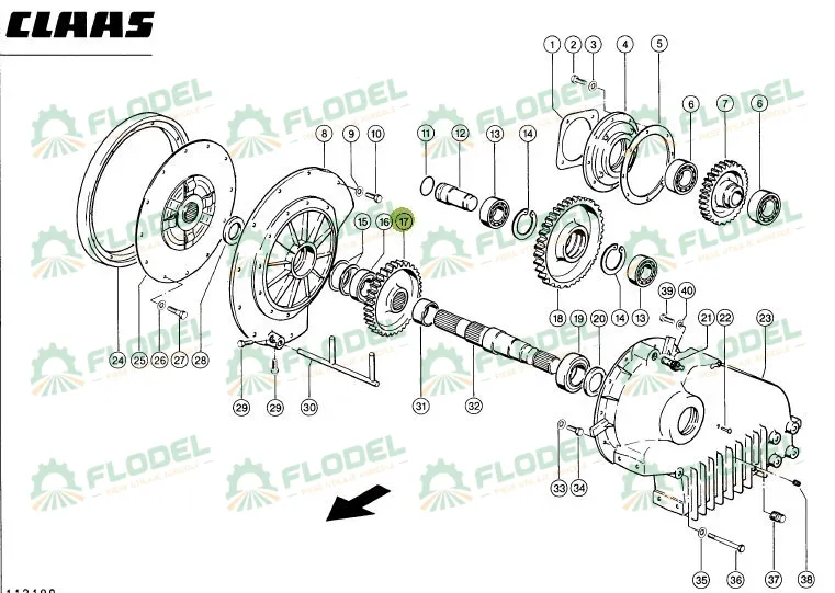 Pinion Z50 transmisie principala CLAAS JAGUAR 077479 Original CLAAS