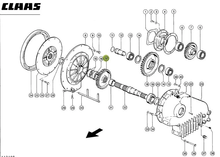 Pinion Z50 transmisie principala CLAAS JAGUAR 077479 Original CLAAS