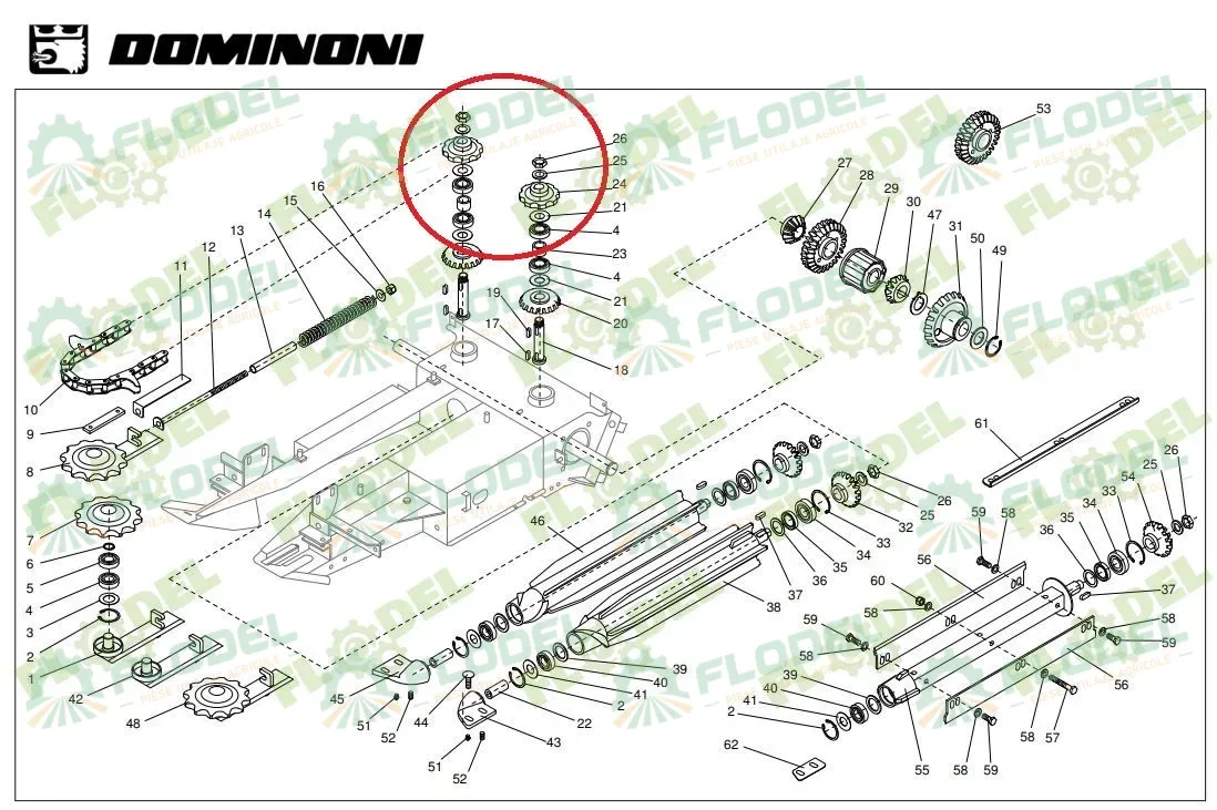 Pinion Z8 header porumb DOMINONI 11528