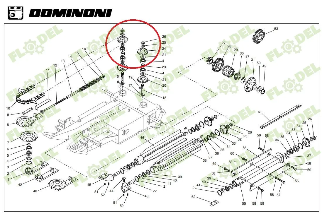 Pinion Z8 header porumb DOMINONI 11528