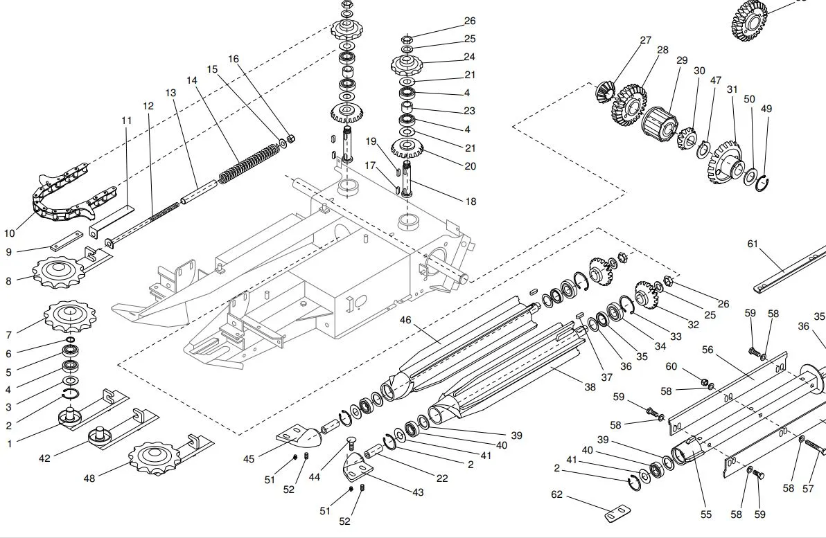 10060 Suport pinion intinzator header de porumb DOMINONI