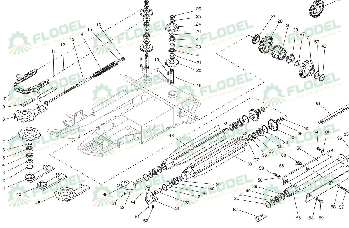 Suport stanga intinzator header de porumb DOMINONI 11252