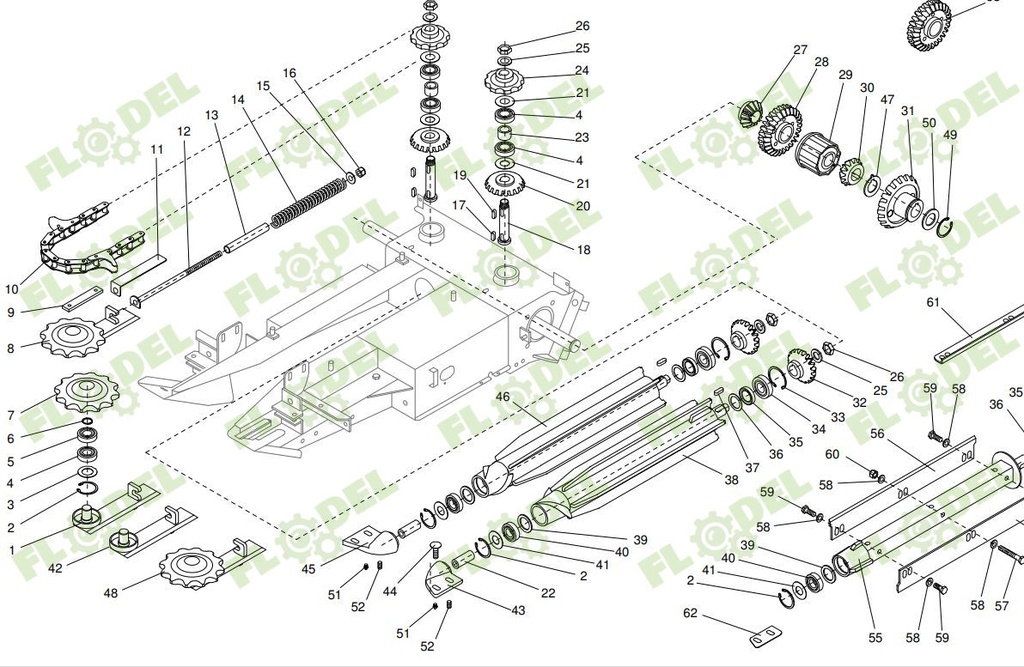 Suport stanga intinzator header de porumb DOMINONI 11252