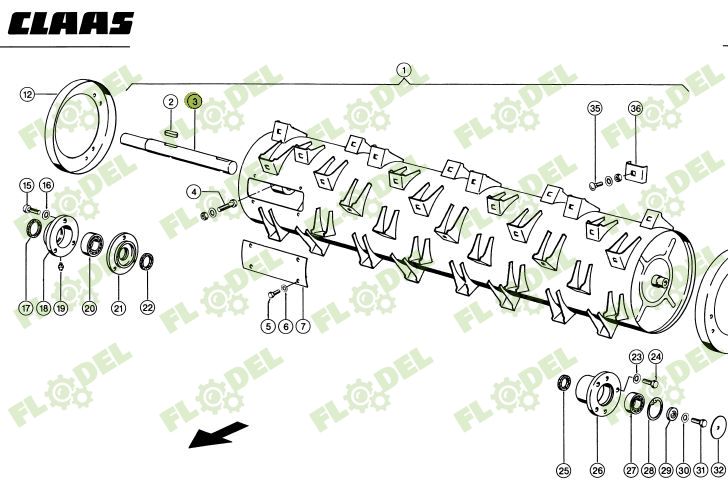 Ax accelerator combina CLAAS 646561