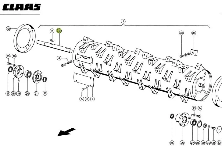 Ax accelerator combina CLAAS 646561