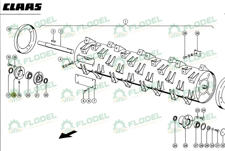 Flansa accelerator combina CLAAS 646552