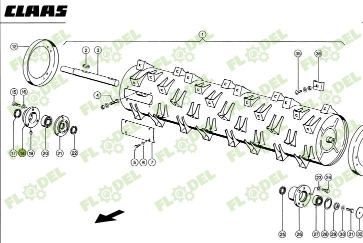 Flansa accelerator combina CLAAS 646552