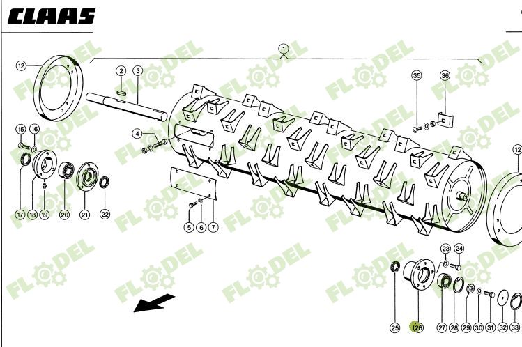 Butuc accelerator combina CLAAS 642934