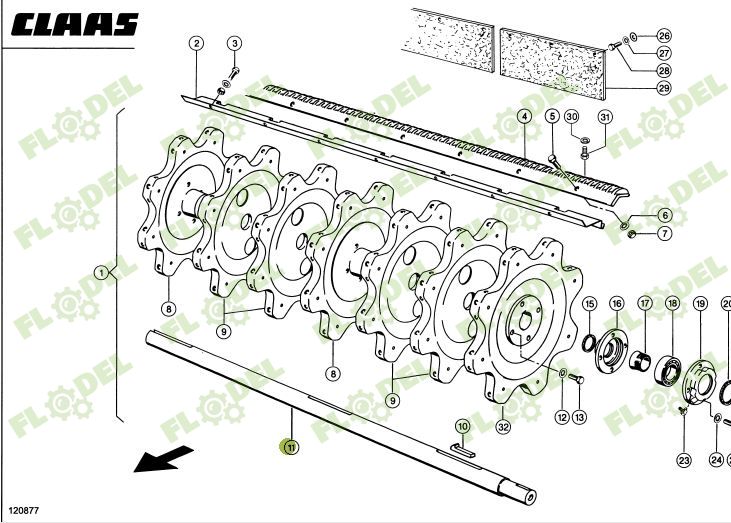 Ax batator combina CLAAS LEXION 734288