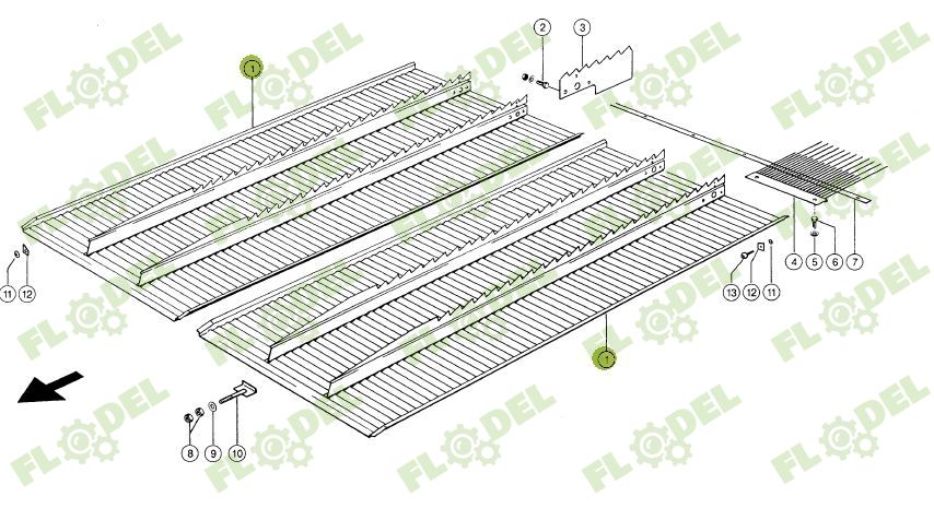 Plan inclinat combina CLAAS 662201 GALVANIZAT