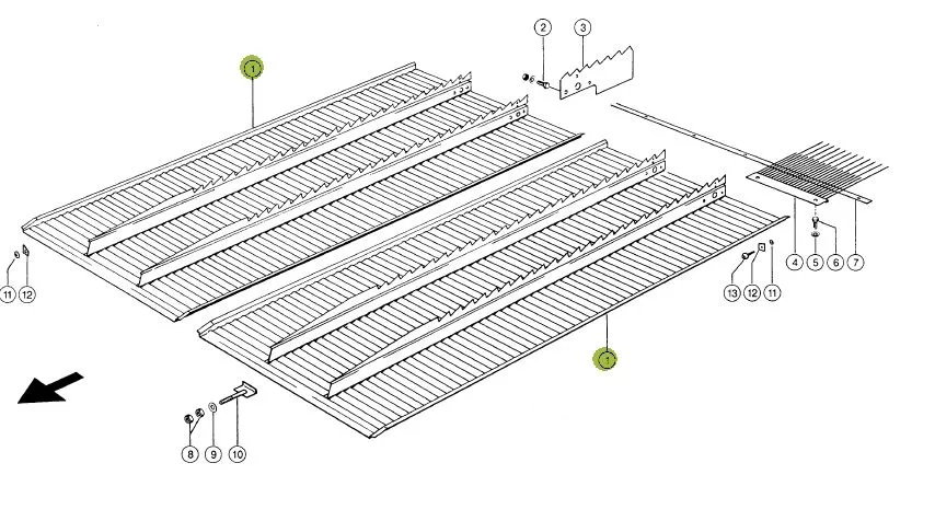 Plan inclinat combina CLAAS 662201 GALVANIZAT