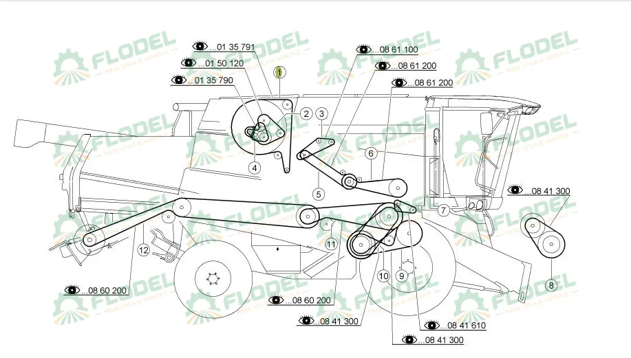 Curea combina CLAAS 077276 GATES