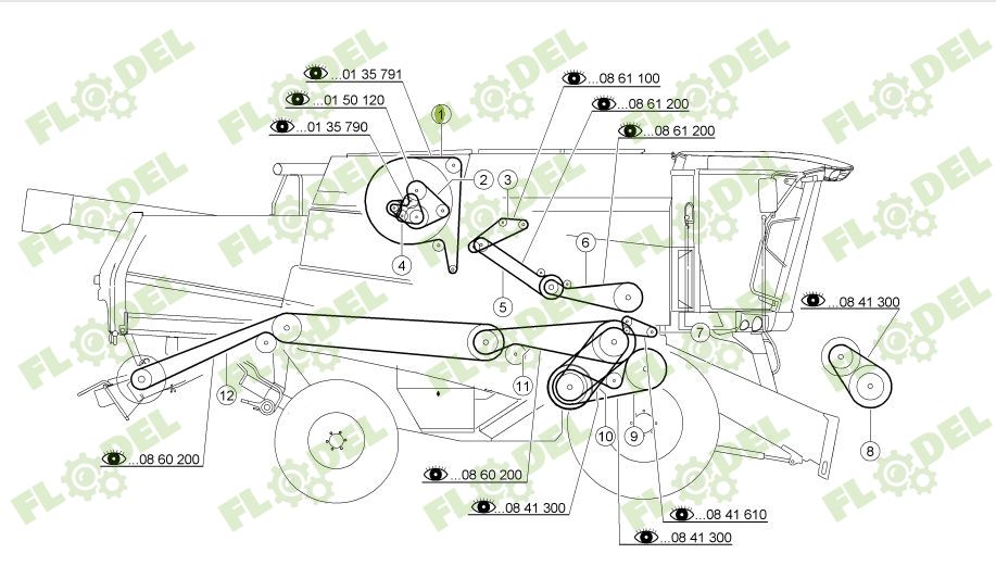 Curea combina CLAAS 077276 GATES