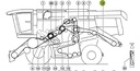 Curea tocator combina  CLAAS LEXION 350463