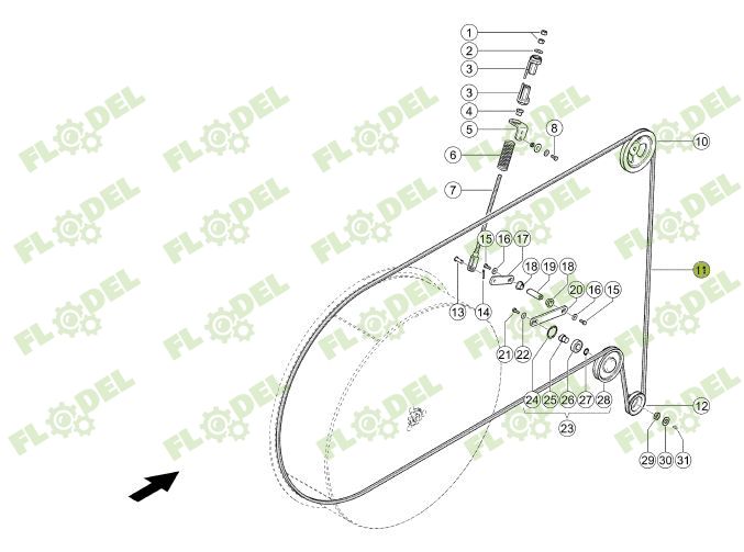 Curea cos radiator combina CLAAS 773015 Original CLAAS