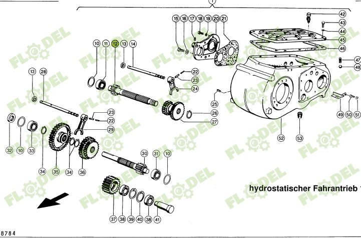 Ax cutie de viteze combina CLAAS 649972