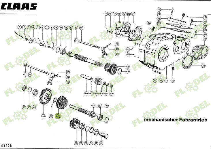 Pinion dublu cutie viteze combina CLAAS 677491