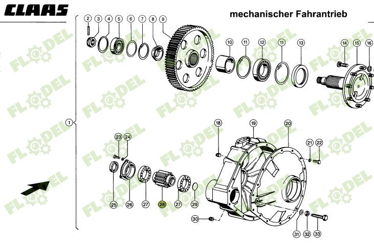 Pinion combina CLAAS 674753