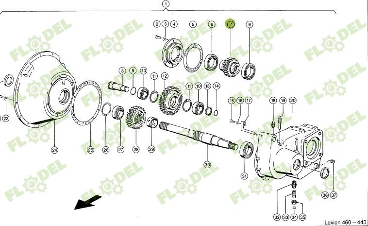 Pinion cutie transfer combina CLAAS LEXION 669331