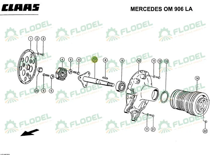 Ax priza motor combina CLAAS 545621