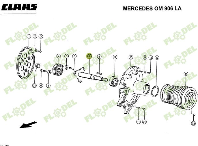 Ax priza motor combina CLAAS 545621