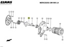 Ax priza motor combina CLAAS 545621