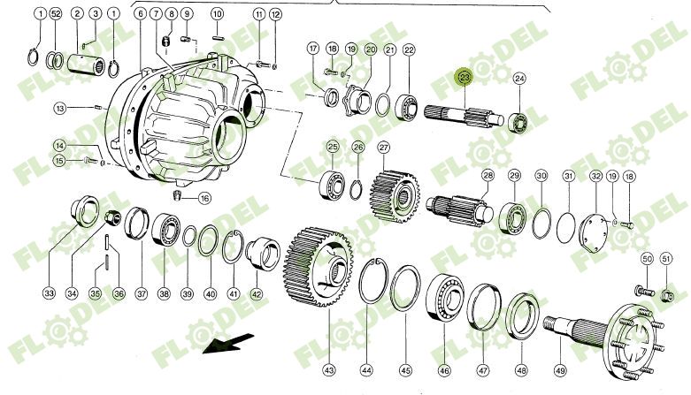 Ax reductor combina CLAAS 602109