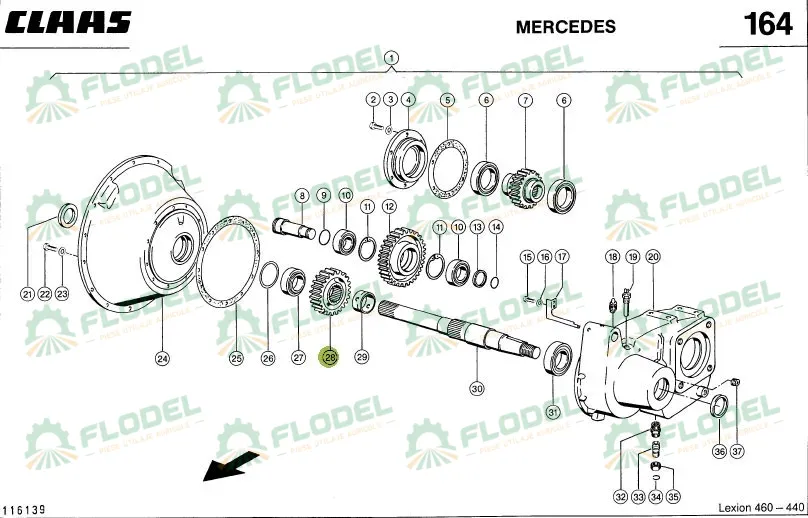 Pinion cutie transfer CLAAS LEXION 669327