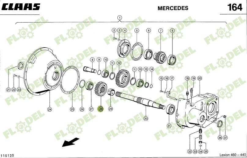 Pinion cutie transfer CLAAS LEXION 669327