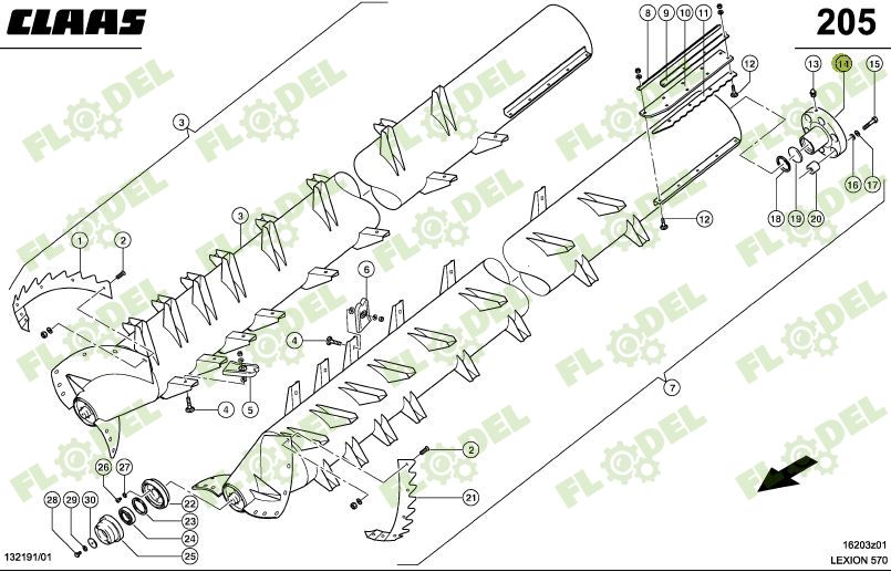 Butuc rotor combina CLAAS LEXION TUCANO 736602