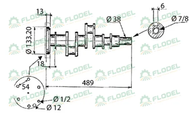 Arbore motor tractor LANDINI MASSEY FERGUSON ZZ90116