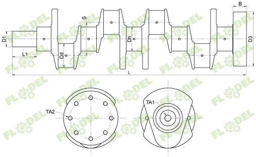 Arbore motor vibrochen tractor JOHN DEERE AR62362