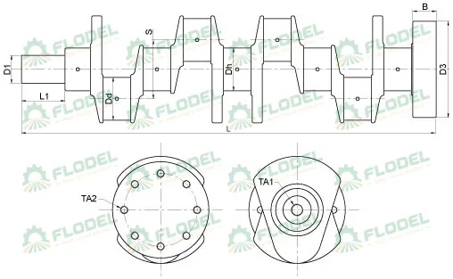 Arbore motor vibrochen tractor JOHN DEERE AR62362