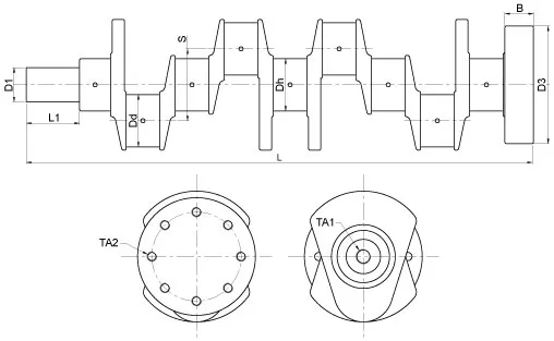 Arbore motor vibrochen tractor JOHN DEERE AR62362