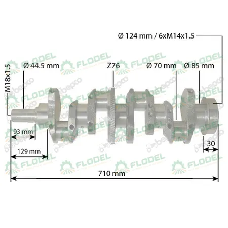 Arbore motor vibrochen tractor FORD C5NE6303K