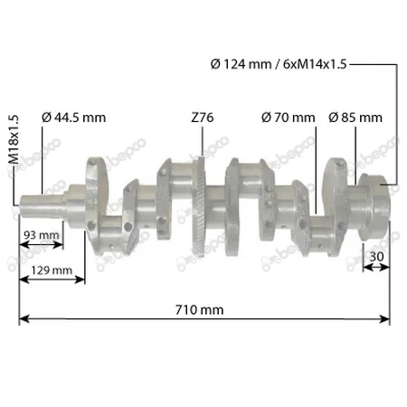 Arbore motor vibrochen tractor FORD C5NE6303K