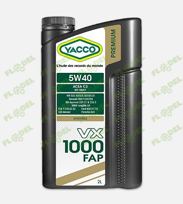 Ulei motor VX 1000 FAP SAE 5W40 Yacco, 5l
